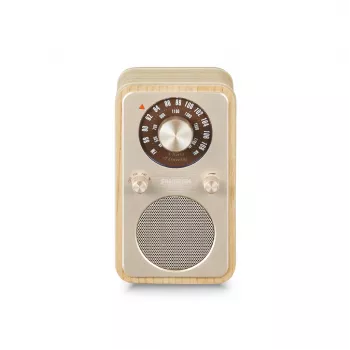 Sangean WR-9 hordozható FM/AM rádió Bluetooth-szal, valódi kőrisfa házban, fehér