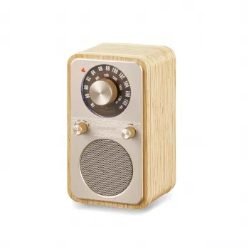 Sangean WR-9 hordozható FM/AM rádió Bluetooth-szal, valódi kőrisfa házban, fehér