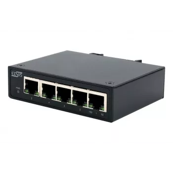 EXSYS 5-portos ipari Ethernet switch, 10/100 Mbps, DIN-sín, -40° és +75°C között EX-6200-T
