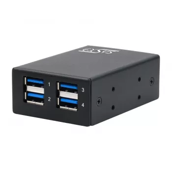 EXSYS USB 3.2 Gen1 4-portos fém hub 15KV ESD-védelemmel (EX-11240HMS)