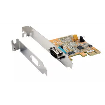EXSYS EX-44081 PCIe 1-portos RS-232 soros kártya, ASIX AX99100, Low Profile