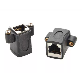 EXSYS EX-49306 Cat.5e RJ45 aljzat-aljzat keystone adaptermodul, fekete
