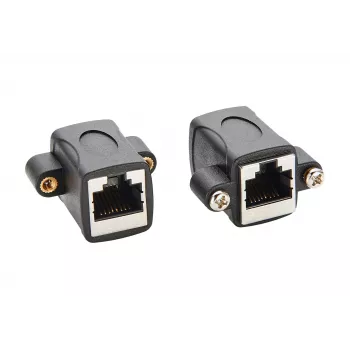 EXSYS EX-49306 Cat.5e RJ45 aljzat-aljzat keystone adaptermodul, fekete