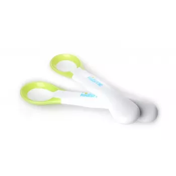 Kidsme hőmérsékletjelző etetőkanál, 2 darabos csomag, lime, 6m+