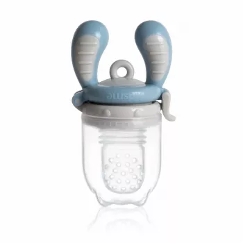 Kidsme Food Feeder Medium Azure – szilikon bébi gyümölcs- és zöldségharapóka, 4 hónapos kortól