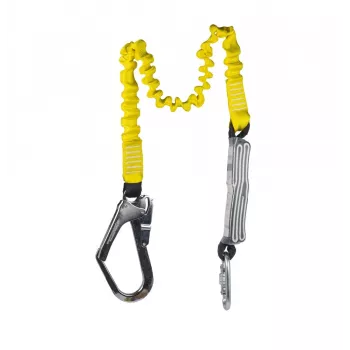 C.K Tools T8008 zuhanásgátló heveder zuhanáscsillapítóval, 2 m, egylábas, acél karabinerhorgokkal és állványhoroggal, EN 354/355/362