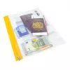 Rapesco Zippi Bags A5+ cipzáras tasak, 250 x 195 mm, átlátszó kék, narancs, zöld, piros, sárga szegéllyel, 5 darabos csomag 1502