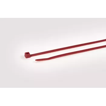 HellermannTyton T50R piros poliamid kábelkötegelő, 200mm x 4,6mm, 100 darabos csomag 111-04804