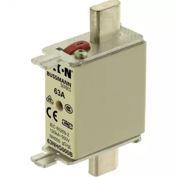 Eaton 63NHG000B NH biztosítóbetét, 0 méret, 63 A, 500 V AC, gG