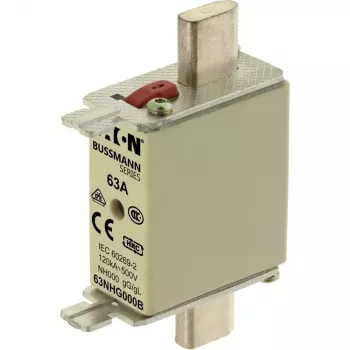 Eaton 63NHG000B NH biztosítóbetét, 0 méret, 63 A, 500 V AC, gG