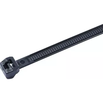 HellermannTyton OS sorozat külső fogazású kábelkötöző T30ROS-HS-BK-C1, 145 x 3,4 mm, fekete, 100 darab 118-04800