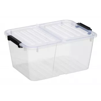 plast team HOME BOX FLEX 15L tárolódoboz összecsukható fedéllel, újrahasznosított PP, 1 db 23010800