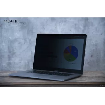 KAPSOLO kétirányú adatvédelmi szűrő 14,5 inch 16:10 laptopokhoz, öntapadós, tükröződésmentes, kékfény-szűrés KAP12871