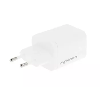 MOVANO GaN 65W 2x USB-C PD + USB-A töltő (fehér)