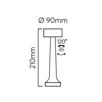 LED Line Lite RIWIA íróasztallámpa, 1W, 120lm, 1800mAh, arany