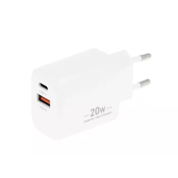 MOVANO GaN 20W USB-C PD + USB-A töltő (fehér)