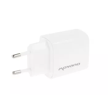 MOVANO GaN 30W USB-C PD + USB-A töltő (fehér)