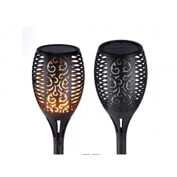 Forever Light napelemes fáklya 33 LED-del, 6,6W, 600mAh, IP44, talajtűvel