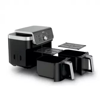 Ninja Dual Zone XL DZ950EU forrólevegős fritőz 9,5 L 2470 W, fekete/szürke