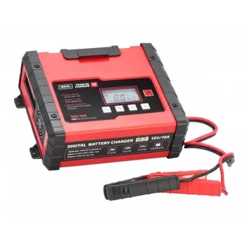 IDEAL PRAKTIK CHARGER 15 LCD töltő, töltési feszültség: 12V/6V, 15A/7.5A, 9 fokozatú automatikus, IP65