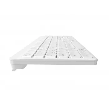 NATEC Tang US vezeték nélküli Bluetooth + 2,4 GHz Silent Slim billentyűzet, fehér