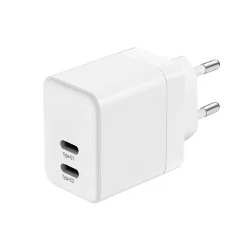 CRONG 35W Dual USB-C PD 3.0 PPS GaN fali töltő - fehér