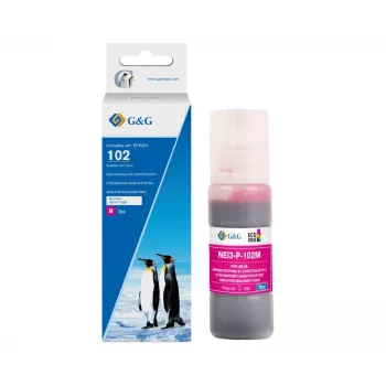 G&G | Ninestar kompatibilis magenta tintapatron Epson 102-hez (C13T03R340) - 70ml, festéktinta-alapú, EcoTank-sorozat