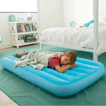 Intex 66803NP CozyKidz gyerek felfújható ágy 157 x 88 x 18 cm, kék vagy rózsaszín