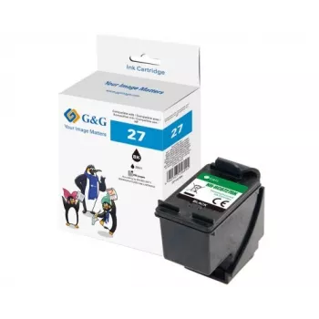 G&G kompatibilis fekete tintapatron GP-H27BK HP 27 (C8727A) számára