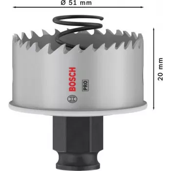 Bosch Progressor fához és fémhez 51 mm kobalt lyukfűrész 2608594455