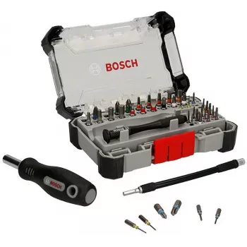 Bosch precíziós csavarhúzó-bit készlet display, 5 készlet 33 darabbal (összesen 165 darab), S2 acél, 1/4 inch hatlap, PH/PZ/S/H/T bitek, mágneses tartó, értékesítési display 2607002837,0