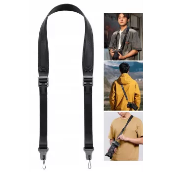 ULANZI CSS1 anti-tangle U-Snap kameranyak-/vállpánt DSLR és tükör nélküli kamerákhoz, 60 kg teherbírás, fekete