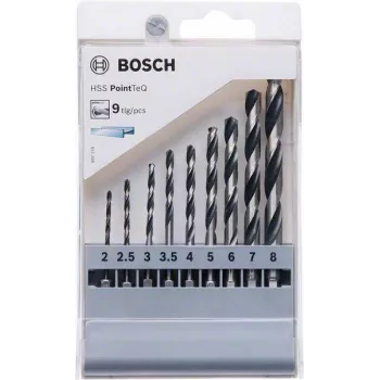 Bosch HSS PointTeQ fémfúró-készlet, 9 részes, 2-10 mm, spirálfúró 2607002826