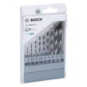 Bosch HSS PointTeQ fémfúró-készlet, 9 részes, 2-10 mm, spirálfúró 2607002826