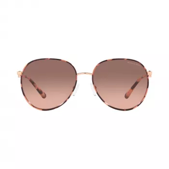 Michael Kors Women's MK1128J110813 Pilot Sunglasses, Light Gold Frame, Brown Gradient Lens, 58/17/145 mm