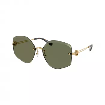 Tory Burch TY6111-334371 női napszemüveg, sötétbarna Havana keret, barna színátmenetes lencse, 56/16/140 mm