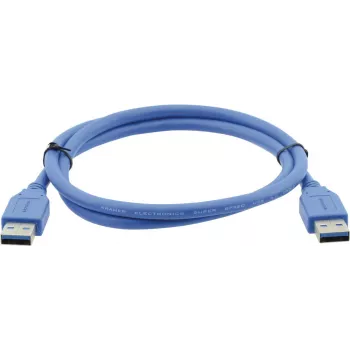 Kramer C-USB3/AA-3 USB 3.0 kábel, Type-A dugó – Type-A dugó, 0,9 m, kék 96-0230003