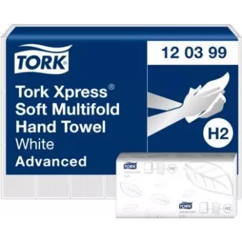 TORK Xpress H2 Advanced Multifold kéztörlő, 2 rétegű, fehér, 2850 lap (120399)