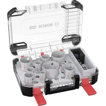 Bosch 2608594426 Progressor for Wood and Metal 11 részes lyukfűrész-készlet (20-76 mm) Power Change adapterekkel és vezetőfúrókkal