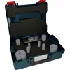Bosch Progressor fa és fém lyukfűrész-készlet, 7 részes, 20-114 mm átmérő, Power Change befogó, HSS bimetal, táskával 2608594431