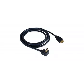 Kramer C-HM/RA-3 High-Speed HDMI-kábel Ethernet-támogatással, szögletes-egyenes, 0,9 m, szürke, 4K 97-0143003