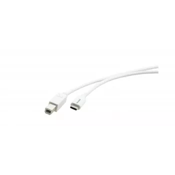 Kramer C-USB/CB-10 USB 2.0 kábel, USB-C dugó - USB-B dugó, 3 m, fehér 96-02357110