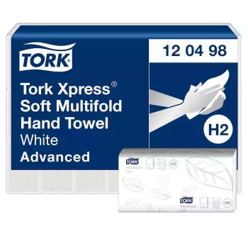 TORK Xpress Soft H2 Advanced Interfold 2 rétegű papírkéztörlő, fehér, 3780 lap (120498)
