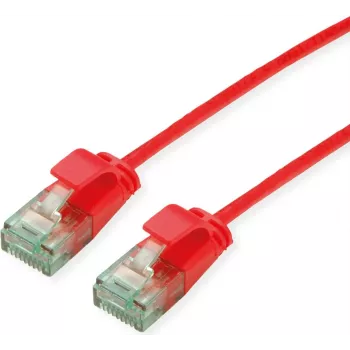 ROLINE RM UTP patchkábel Cat.6A/Class EA Slim piros 1,5 m 21.45.3414