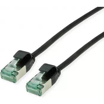 ROLINE RM U/FTP Cat.6A Slim patchkábel, fekete, 0,3 m 21.45.3351