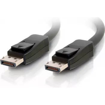 C2G 10,0 m DisplayPort-kábel reteszeléssel, dugó-dugó, 4K 60Hz, fekete 84405