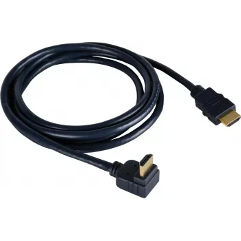 Kramer C-HM/RA-6 High-Speed HDMI-kábel Ethernet-támogatással, HDMI-dugó szögletes HDMI-dugóra, 1,8 m, háromszoros árnyékolás, szürke, 4K-támogatás 97-0143006