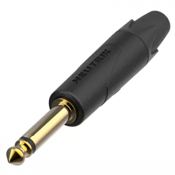 Neutrik NP2XX-AU-0 2 pólusú 1/4 inch professzionális jack dugó, aranyozott érintkezők, nikkelezett ház
