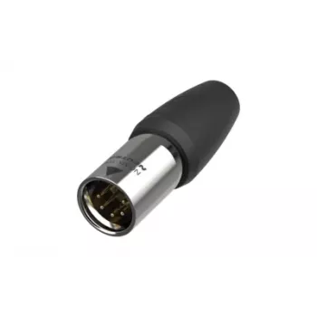 Neutrik NC5MX1-TOP 5 pólusú XLR kábeldugó, hím, fekete, IP65
