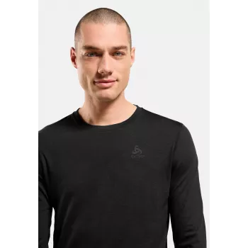 Odlo Merino 200 BL Top Crew Neck LS aláöltöző felső - fekete - XXL